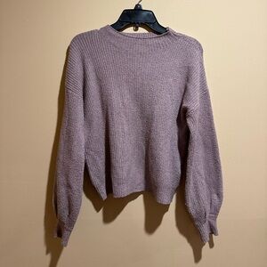 Pink Rose Mauve Ribbed Knit Sweater | Size S